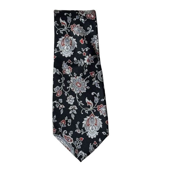 Christian Dior Men's Silk Tie Paisley Floral Multicolor Designer - Picture 1 of 5